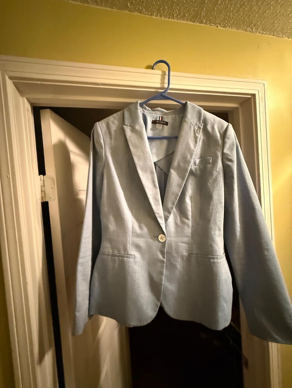 Tommy Hilfiger Light Blue Single-Button Women's Blazer